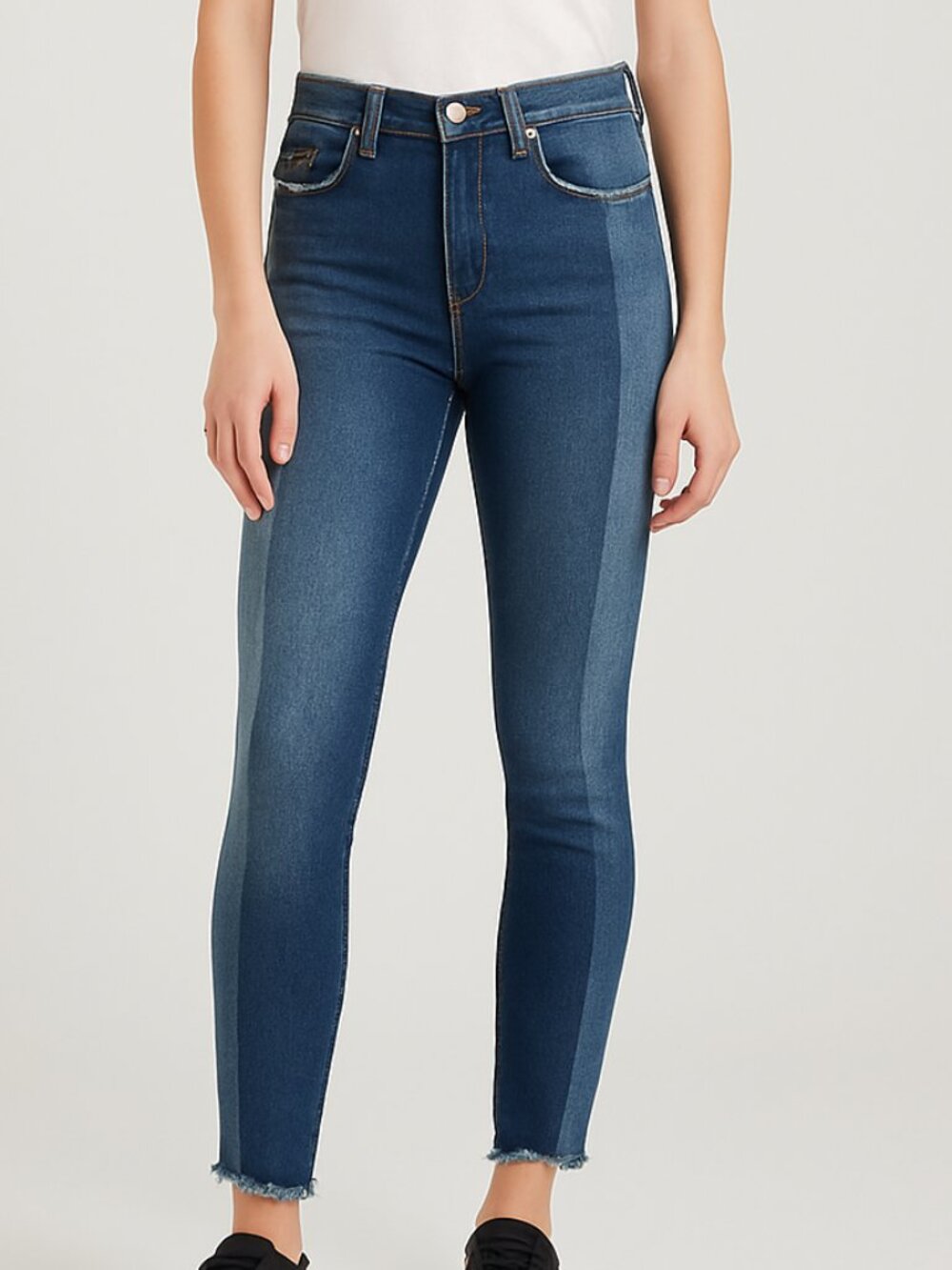 Unpublished Two-Tone High Rise Skinny Jeans‎